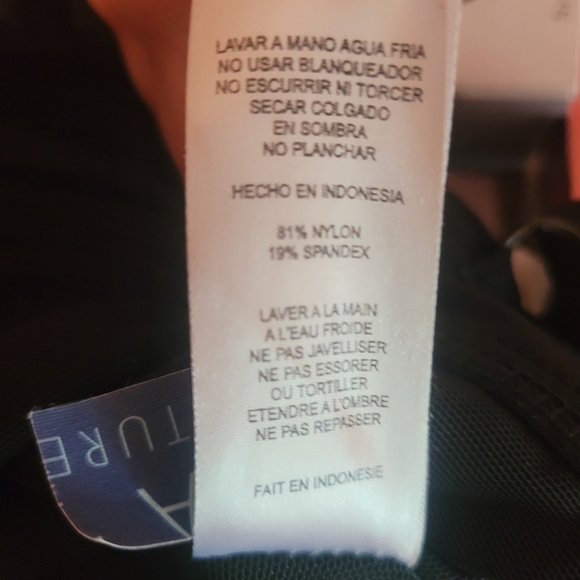 Womens Aqua Couture One Piece Swimdress Black/Pink/Multi-Color *Pre-owned* - Picture 6 of 6